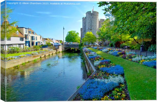 Canterbury River Stour Canvas Print by Alison Chambers