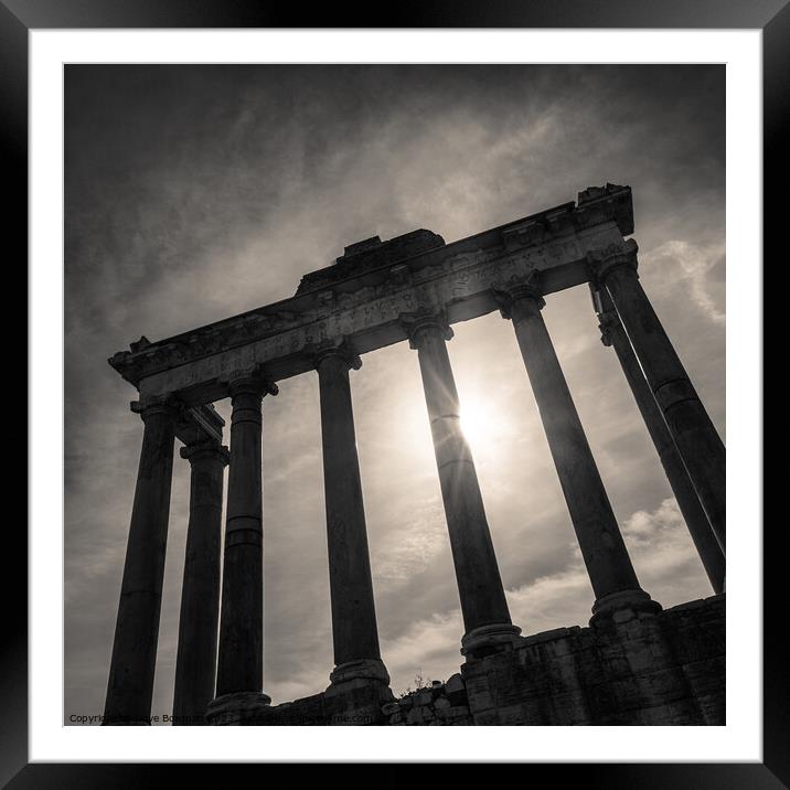Roman Forum Framed Mounted Print by Dave Bowman