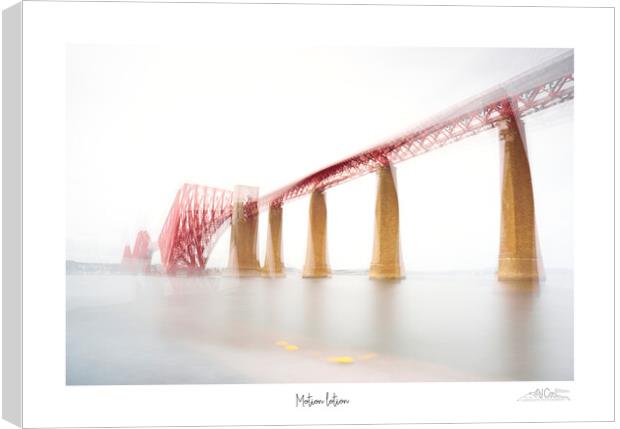 Motion lotion fine art ICM image of the Forth rail bridge in  bonnie Scotland  Canvas Print by JC studios LRPS ARPS