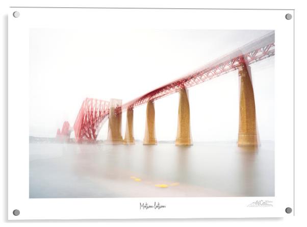 Motion lotion fine art ICM image of the Forth rail bridge in  bonnie Scotland  Acrylic by JC studios LRPS ARPS