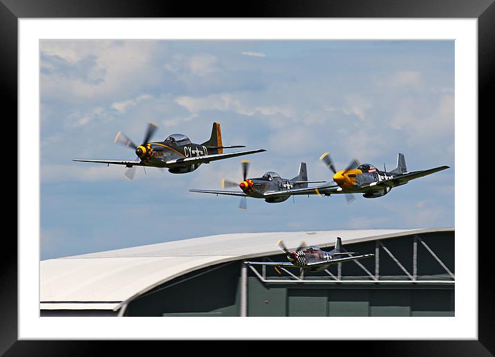 Four P51 Mustangs Four Horsemen Framed Mounted Print by Oxon Images