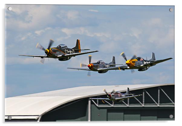 Four P51 Mustangs Four Horsemen Acrylic by Oxon Images