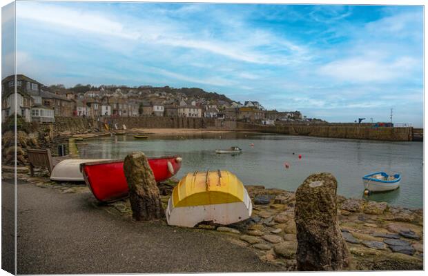 Mousehole, Cornwall south west Canvas Print by kathy white