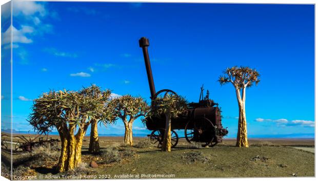 Abandoned steam engine , Tankwa Karoo. Canvas Print by Adrian Turnbull-Kemp