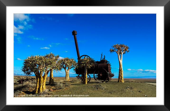 Abandoned steam engine , Tankwa Karoo. Framed Mounted Print by Adrian Turnbull-Kemp