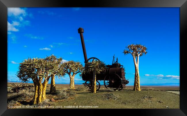 Abandoned steam engine , Tankwa Karoo. Framed Print by Adrian Turnbull-Kemp