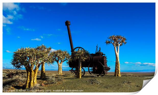 Abandoned steam engine , Tankwa Karoo. Print by Adrian Turnbull-Kemp