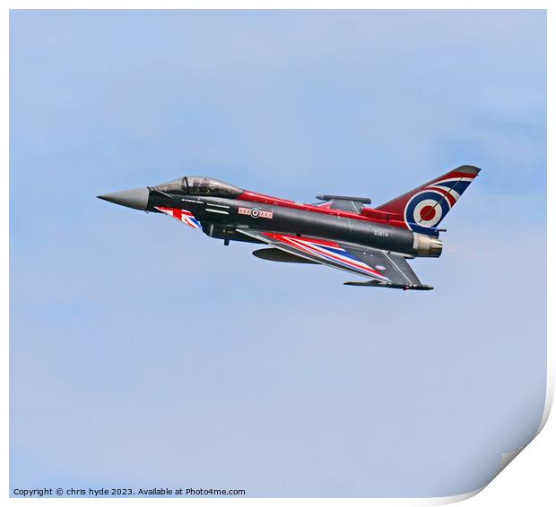RAF Typhoon Fighter Print by chris hyde