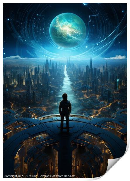 Alien City Poster Art Print by Craig Doogan Digital Art