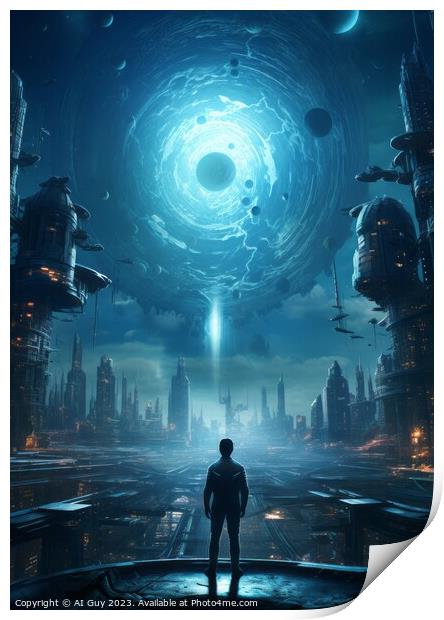 Sci-Fi Fantasy City Print by Craig Doogan Digital Art