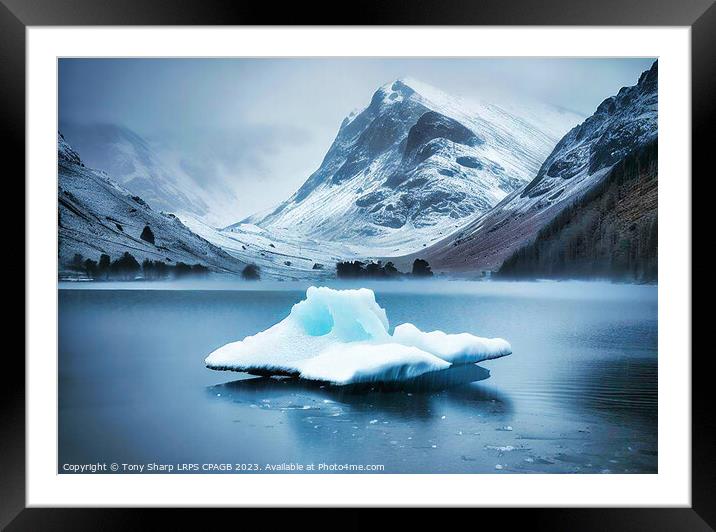 ICEFLOW Framed Mounted Print by Tony Sharp LRPS CPAGB