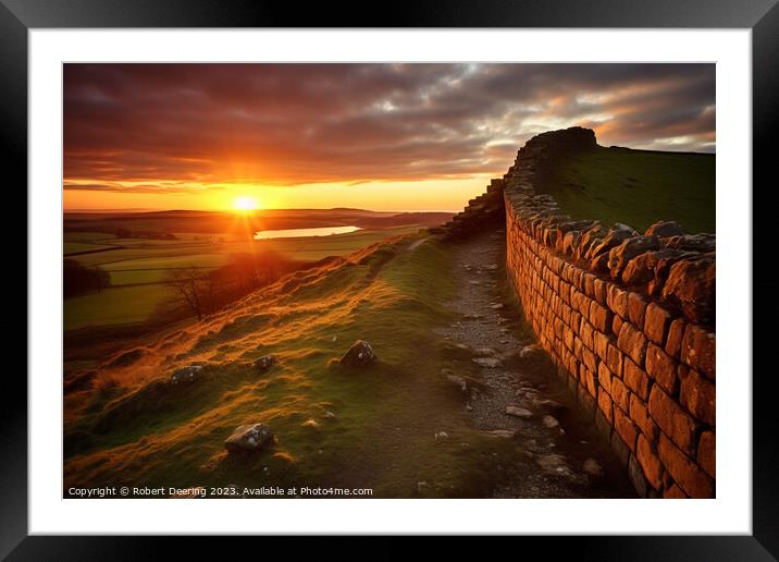 Historic Sunset on Ancient Wall Framed Mounted Print by Robert Deering