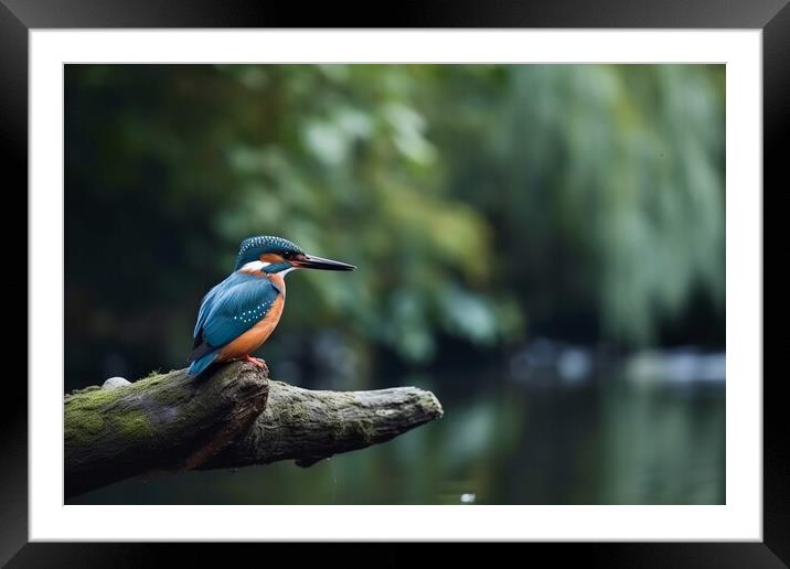 Kingfisher Framed Mounted Print by Picture Wizard