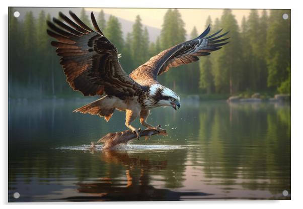 Osprey Hunting Acrylic by Picture Wizard