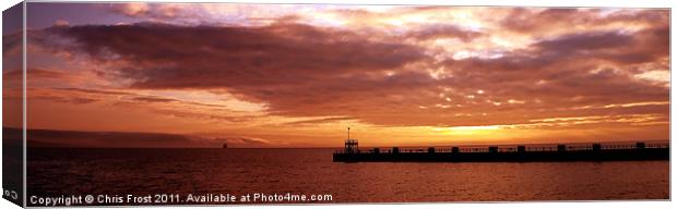 Sunrise at Weymouth Pier Canvas Print by Chris Frost