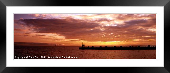 Sunrise at Weymouth Pier Framed Mounted Print by Chris Frost