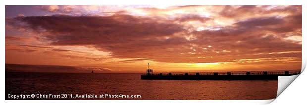 Sunrise at Weymouth Pier Print by Chris Frost