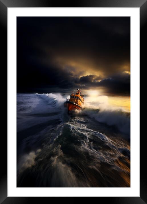 Life Boat Framed Mounted Print by Picture Wizard