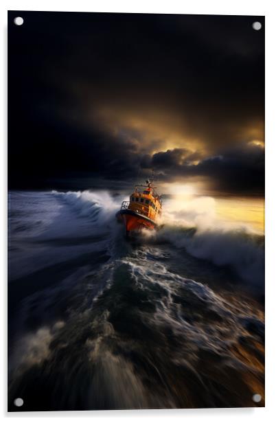 Life Boat Acrylic by Picture Wizard