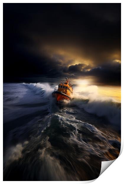 Life Boat Print by Picture Wizard