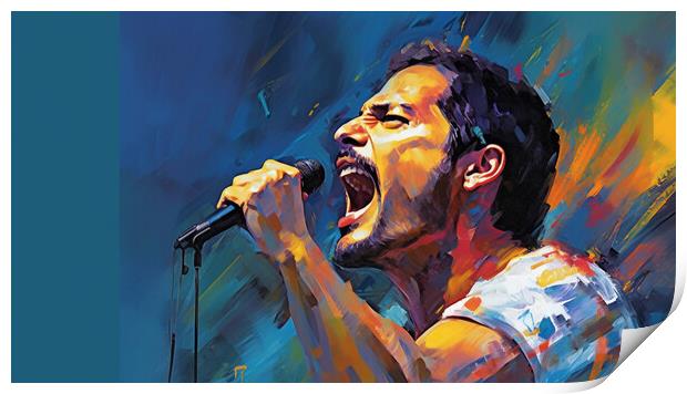 Freddy Mercury Print by Picture Wizard