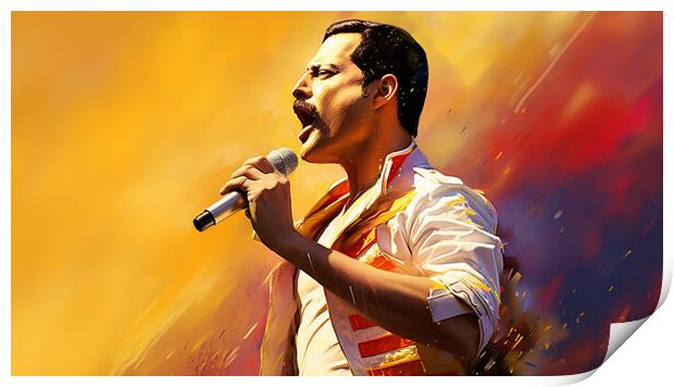 Freddy Mercury Print by Picture Wizard
