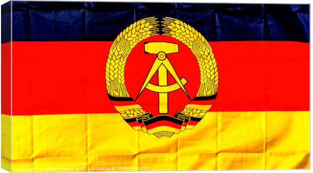 Old East German Flag National Symbol Berlin Germany Canvas Print by William Perry