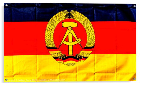 Old East German Flag National Symbol Berlin Germany Acrylic by William Perry