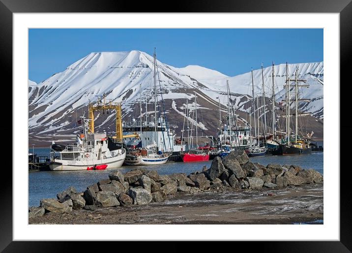 Longyearbyen Harbour, Arctic Svalbard Framed Mounted Print by Martyn Arnold