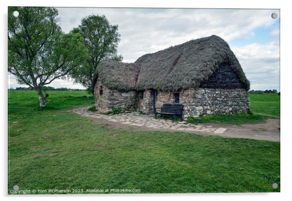 Echoes of History: Culloden's Leanach Cottage Acrylic by Tom McPherson
