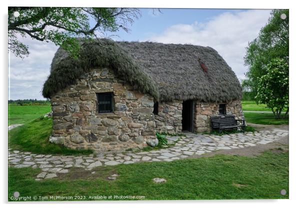 Battle-Worn Leanach Cottage: Culloden's Icon Acrylic by Tom McPherson