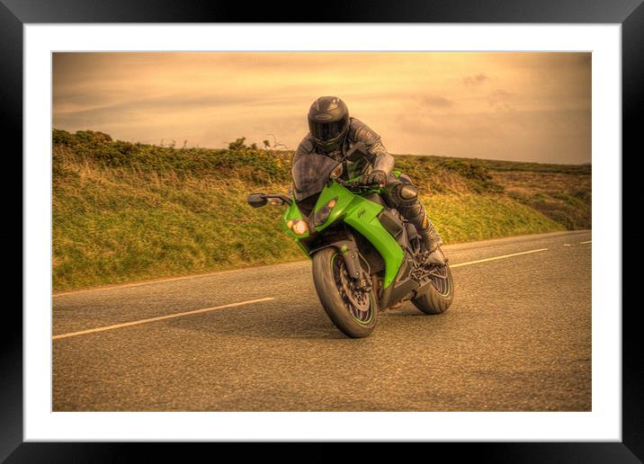 Twisting the Throttle Framed Mounted Print by allen martin