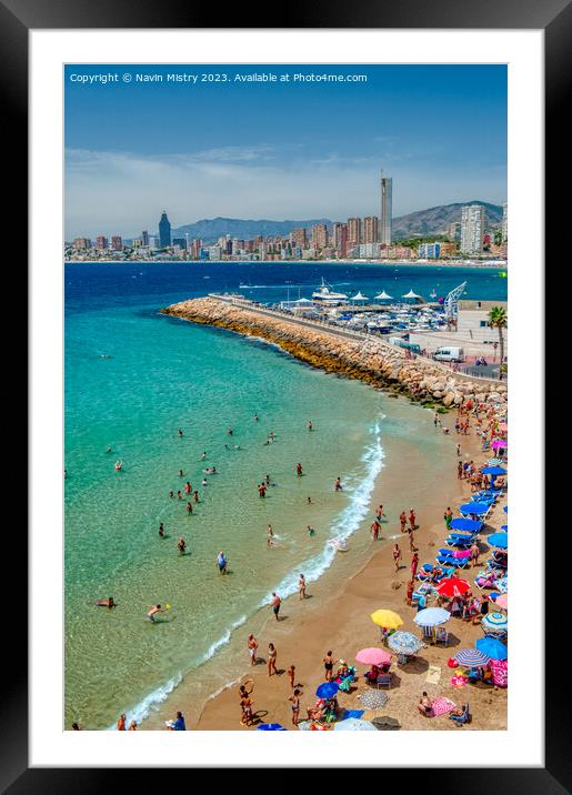 Benidorm Spain  Framed Mounted Print by Navin Mistry