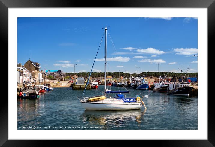 Mermaid at Burghead Harbour Framed Mounted Print by Tom McPherson
