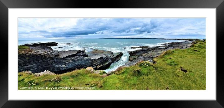 Panoramic Sea View Framed Mounted Print by Lisa PB