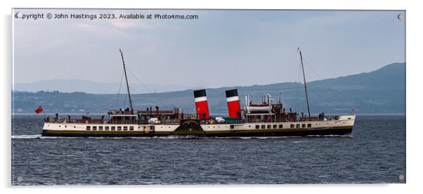 The Paddle Steamer Waverley Acrylic by John Hastings