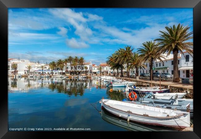Fornells Fishing Village Menorca Spain. Framed Print by Craig Yates