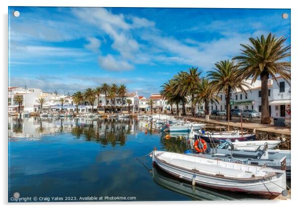 Fornells Fishing Village Menorca Spain. Acrylic by Craig Yates