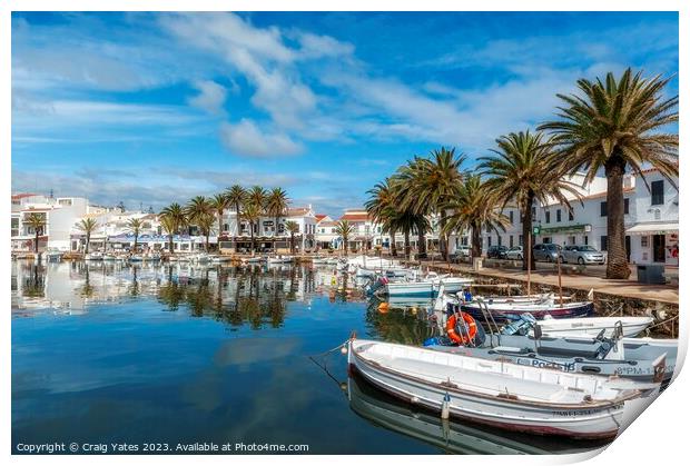 Fornells Fishing Village Menorca Spain. Print by Craig Yates