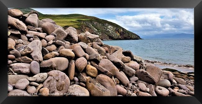 Pebbly Beach Framed Print by Lisa PB