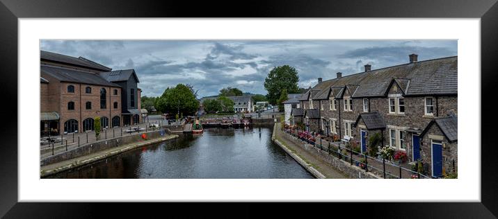 Brecon Canal Basin Panorama Framed Mounted Print by Steve Purnell