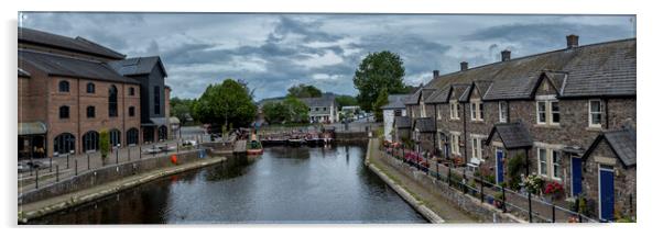 Brecon Canal Basin Panorama Acrylic by Steve Purnell