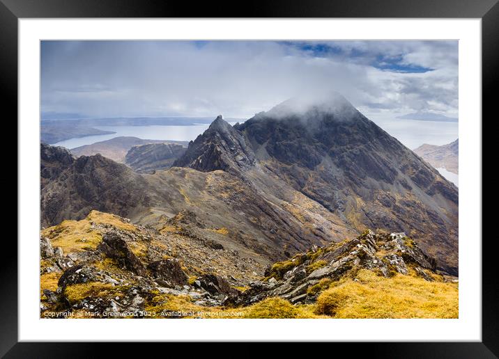 Spectacular Peaks of Black Cuillin Framed Mounted Print by Mark Greenwood