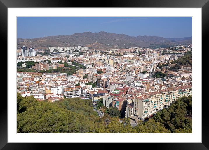 Malaga north from Gibralfaro Framed Mounted Print by Paul Boizot