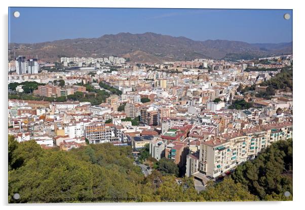 Malaga north from Gibralfaro Acrylic by Paul Boizot