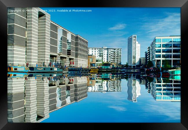 Leeds Dock Framed Print by Alison Chambers