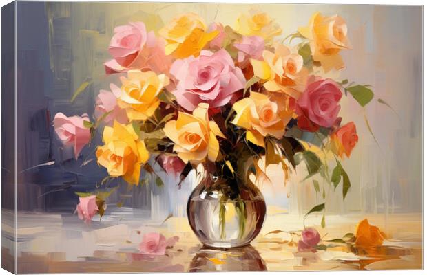 A bouquet of flowers Canvas Print by Picture Wizard