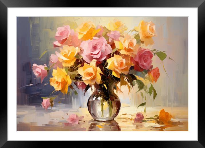 A bouquet of flowers Framed Mounted Print by Picture Wizard