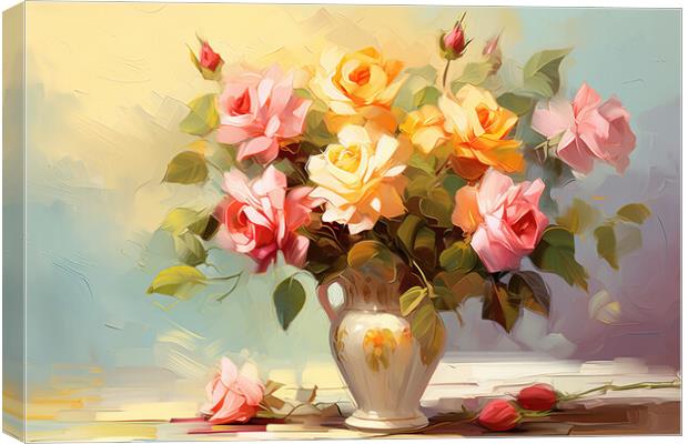 Flowers Painting  Canvas Print by Picture Wizard