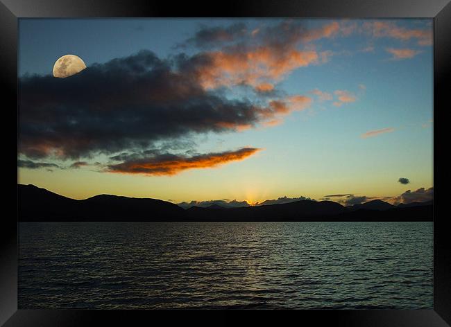 Sunset Loch Tulla Glencoe Scotland Framed Print by Peter Elliott 